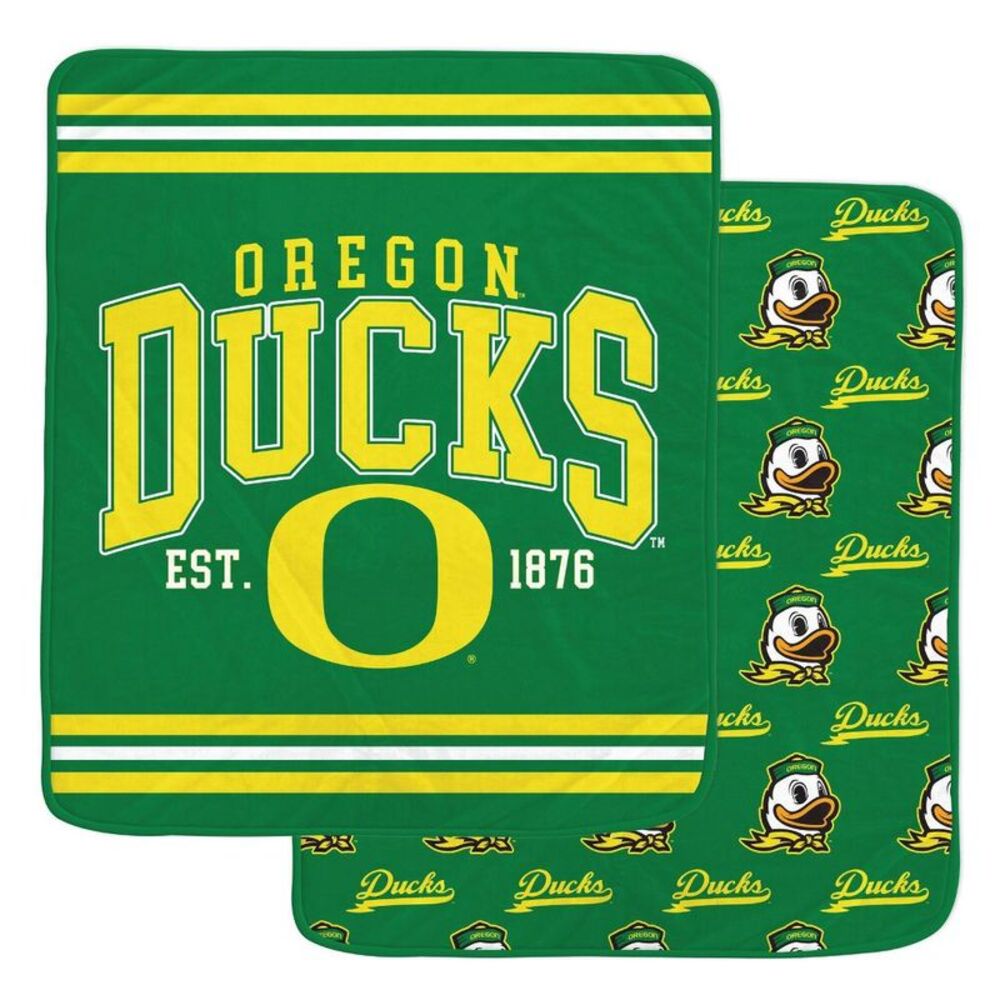 NCAA Oregon Ducks Legacy Arch Double Sided Ultra Cozy Blanket